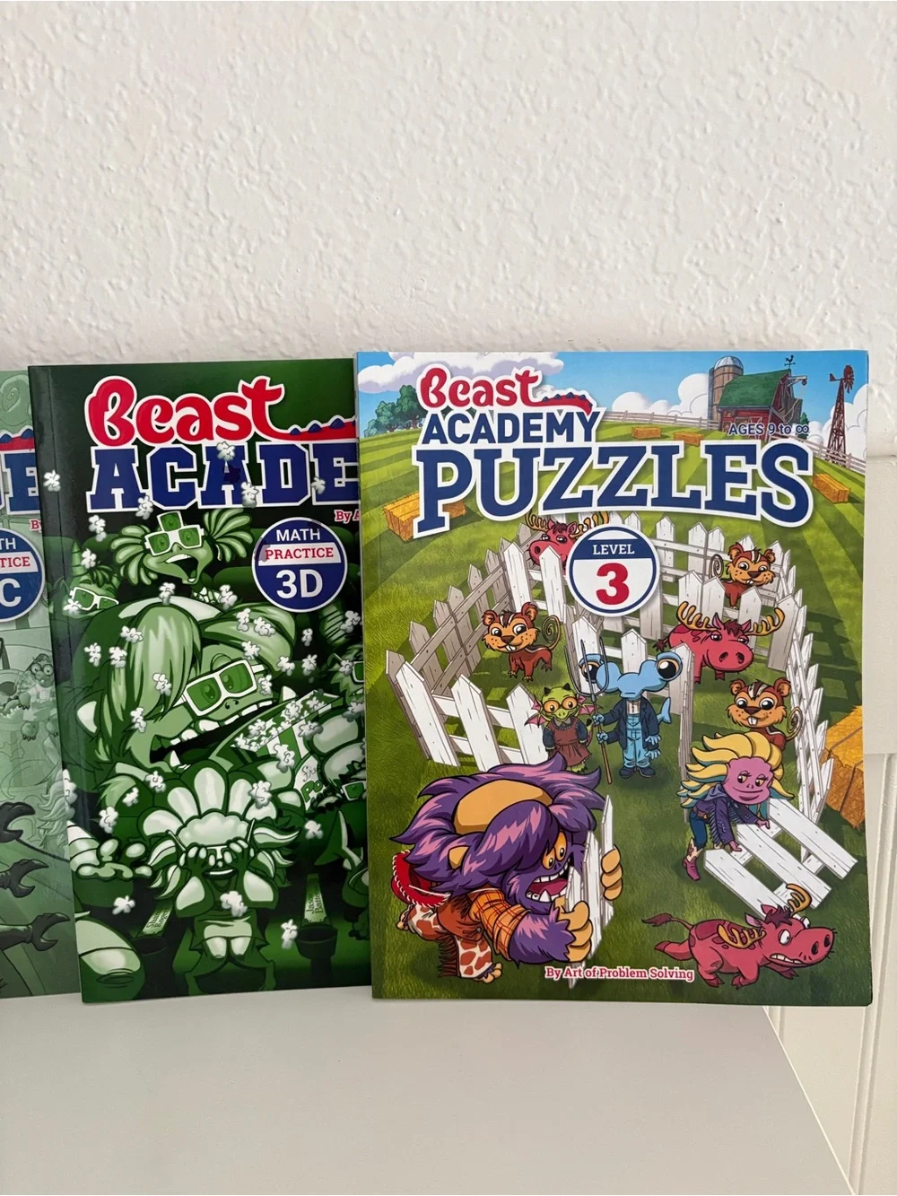 NEW Beast Academy Math Practice Workbooks 3A-3D + Puzzles Book Homeschool